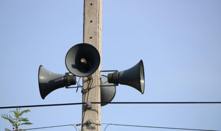low angle view telephone pole against clear blue sky 1048944 5848167