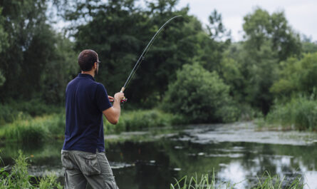 close up man fishing lake