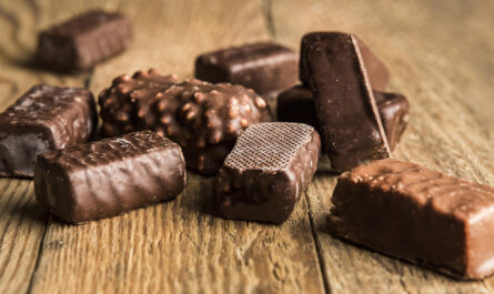 close up chocolate candies assortment
