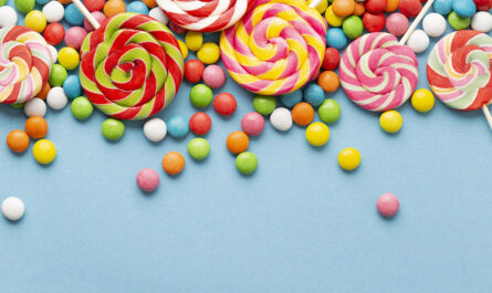 delicious candy concept with copy space