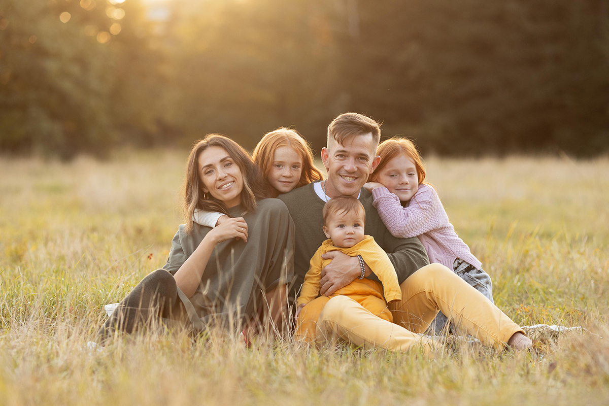 family lifestyle outdoors autumn time