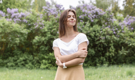 low angle woman with arms crossed