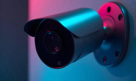 modern security camera indoors