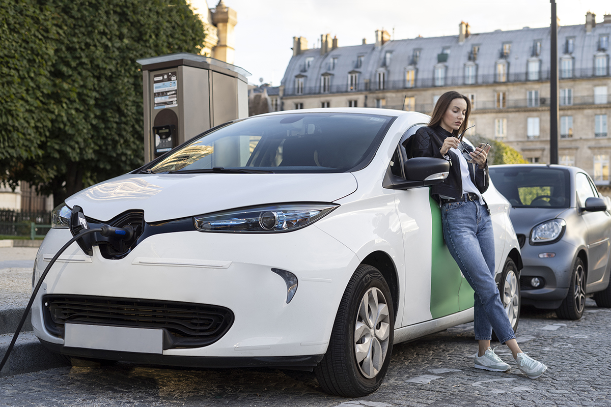 close up electric car france