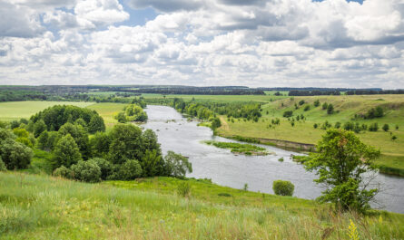 landscape river hills