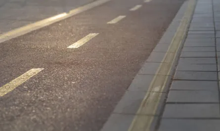 close up road view