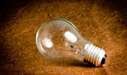 close up shiny light bulb