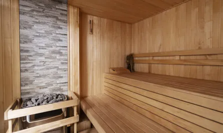 clean empty sauna room