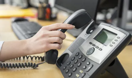 close up person working call center