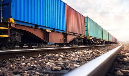 train wagons carrying cargo containers shipping companies