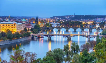 view prague by night