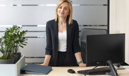 empowered business woman office