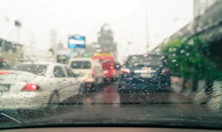 rain drops car glass